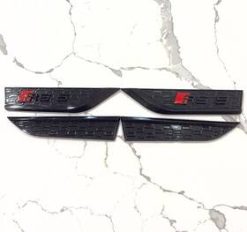 8w6853601dt94 Audi Rs5 B9 Blackline Fender Badge Door Emblems Black 4-set Logo Full Set