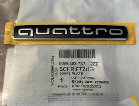 8w98537372zz Audi For Oem Inch Quattro Deck Lid Emblem