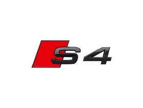8w0-071-804 Audi Oem Accessories Genuine Black S4 Emblem - Rear