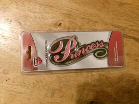 Auto Drive 757558377190 Chrome Pink Princess Emblem Car Badge - Stick On 2 Inch X4