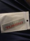 12345 Auto For Honda Turbo Trunk Red Aluminium Emblem Sticker Badge