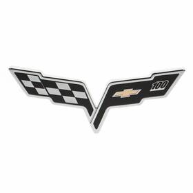 22901570 Auto Hubcaps Usa Oem New Rear Trunk 100 Year Anniversary Crossed Flag Emblem 12 Corvette