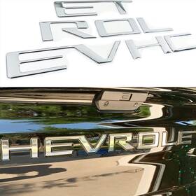 Xfly0118 Auto Safety Compatible Tailgate Insert Letters 2019-2024 Chrome Silver 3d Emblems