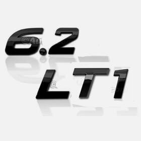 62lt1-blk Autobadgez 1 - Brand New 3d Adhesive Badge Emblem Rear Side Fender 6.2 Lt1 Gloss Black 1it