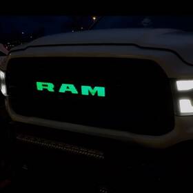 6412 Autogem 2019-2023 Ram Black Lighted Grille Emblem With Rgb Lighting