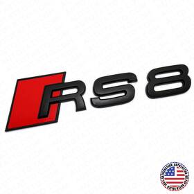 Autotattoo 4d0 853 741 2zz For Audi Rs 8 Matte Black Rear Letter Tail Badge Trunk Emblem Logo Sport
