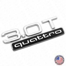 8w5-853-737-2zz Autotattoo 17-22 Audi Rear Trunk Deck Lid 3.0t Quattro Nameplate Emblem Logo Badge Chrome