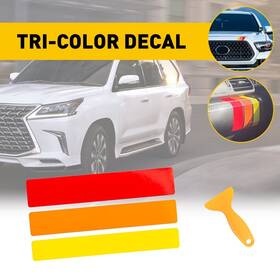 Wwc-pdm-46422 Auxito Tri-color Badge Front Decal Sticker For Toyotatacoma Trd Pro 2016-20 Accessories