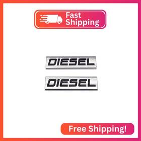 Xfk-2 Axlezx 2x Chrome Metal Diesel Logo Car Emblem Premium 3d Badge Auto Door Fender