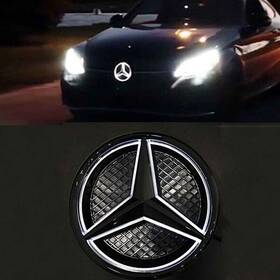 7856546-515475 Batterbadge Front Star Led Grille Emblem Fit For 2015-18 Mercedes Benz C300 Cla250 W204.w166