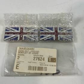36a853688c Bentley Oe Union Jack Badges Pair Self-adhesive