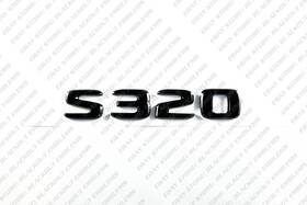 Bes320b Blackout Emblems Gloss Black Badges Logos For Mercedes-benz S320 W140 W220 W221 W222 W223