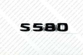 Bes580b Blackout Emblems Gloss Black Badges Logos For Mercedes-benz S580 W140 W220 W221 W222 W223