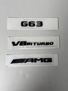 Hipegtsv8jp Blackout Emblems Black Gloss Emblem Badge Logo Letters For Mercedes-benz G-63 Amg V8 Biturbo