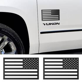 Blilo 728070728234 American Flag Emblem Decals 2 Pack 3d Us Stickers For Black
