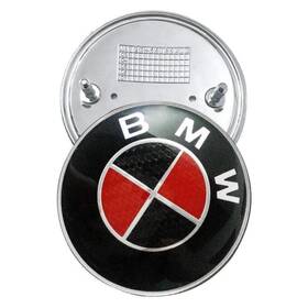 132375 Bmw -hood Front 82mm And Back 74mm Logo Roundel Emblem With Grommets