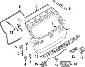 51-13-5-a27-2d7 Bmw Genuine Trunk Lid Applique