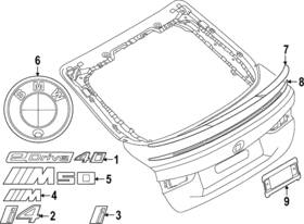51-14-5-a42-cf0 Bmw Genuine Hatch Emblem