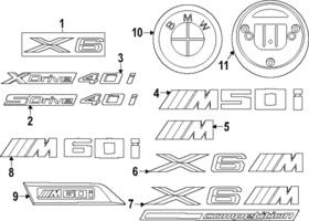 51-14-7-436-014 Bmw Genuine Nameplate 51-14-7-436-014 Bmw Genuine Nameplate