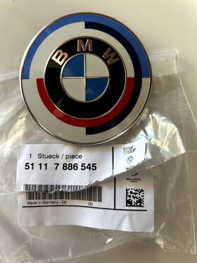 51117886545 Bmw Oem 50 Years M Heritage Badge 74mm Pn#51117886545 For G87 M2 G80/g82