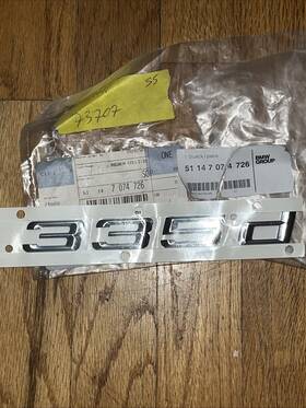 51147074726 Bmw E90 Trunk Lid Chrome 335d Emblem Badge Logo Sign 7074726