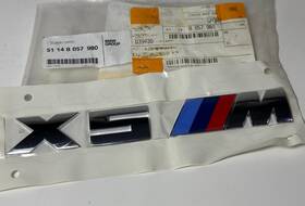 51148057980 Bmw 2015-2018 X5 M Lettering Rear Trunk Emblem Badge Label F85 Oem