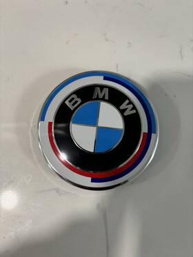 51148087197 Bmw 1 50th Anniversary Hood Badge Emblem 95mm 7 Series G07 X7 M760 740 750