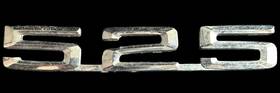 E285114 Bmw Oem 525 Car Chrome Plastic Trunk Badge Emblem 7.25 Inch Long