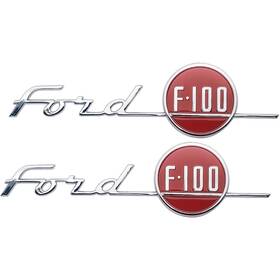 Tr16721b Bob Drake 1955 Ford Pickup Truck Hood Side Emblems