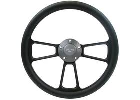 Strf8bb160-69 Brothers Trucks Steering Wheel - Custom Black/black Bowtie
