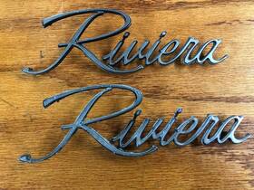2025-0007 Buick 040725d/2025-0007 1971 - 1973 Boat Tail Riviera Front Fender Emblems Donk 1972 71 73 72