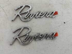 20559224 Buick Oem Riviera Rear Trunk Emblem Name Plate 1986-1988 Pair