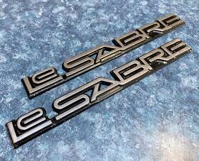 20662035 Buick 1987-1991 Lesabre 2 Plastic Emblems/scripts #20662035 6-1/4 Inch Chrome/blk