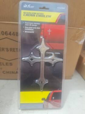 Tt-090 Bully Stainless Steel Cross Emblem