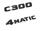 C300-4mat-blk Autobadgez New Adhesive Gloss Black Badge Emblem Fits Mercedes Benz