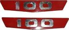 C3tz16721pi Dmc Red Hood Emblem Insert Set Ford Pickup Truck