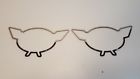 C528-2 American Car Craft Corvette Stainless Steel Emblem Bezels