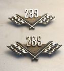 C5ob-16237-a Ford Vintage Fairlane Checkered Flags Emblems Badge Nameplate