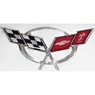 C5sw-cr Cyberdine Graphics Corvette Steering Wheel Emblem Chrome By