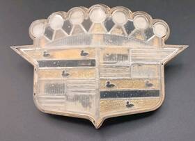 1458439 Cadillac 1952 Hood Emblem Gm#1458439 Ornament Badge Crest Used M3