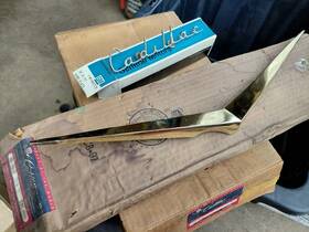 1466729 Cadillac Used Oem 1957 Gold Fender Script Emblem 2 Trunk Lid Inch V Lot