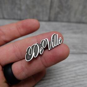 1606001 Cadillac Deville Metal Script Logo Emblem Badge Sign