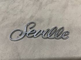 2028889 Cadillac Vintage Original Seville Car Plastic Chrome Badge 1970s