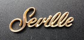 20288891 Cadillac 1980-1991 Seville Gold Fender &trunk Nameplate Emblem Script Oem