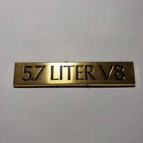 20685301 Cadillac 1990-92 Brougham D Elegance 24k Gold Plated 5.7 Liter V8 Emblem Damaged