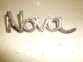 327565 Cadillac 1968-1972 Nova Script Front Fender Nameplate Oem