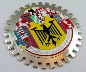 Grl-10city Car Chrome Decals Grille Badge 10 Cities German Germany Truck Grill Deutschland Emblem