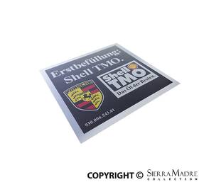 930.006.543.01 Carbone Porsche Shell Air Cleaner Decal With Silver Border 93000654301