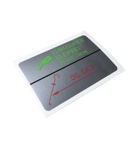 930.701.203.02 Carbone Porsche Fuel And Oil Gas Filler Door Sticker 964 89-94 93070120302