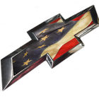 Cb-004 Brotherhood Chevrolet Silverado Series Flowing American Flag Bowtie Emblem